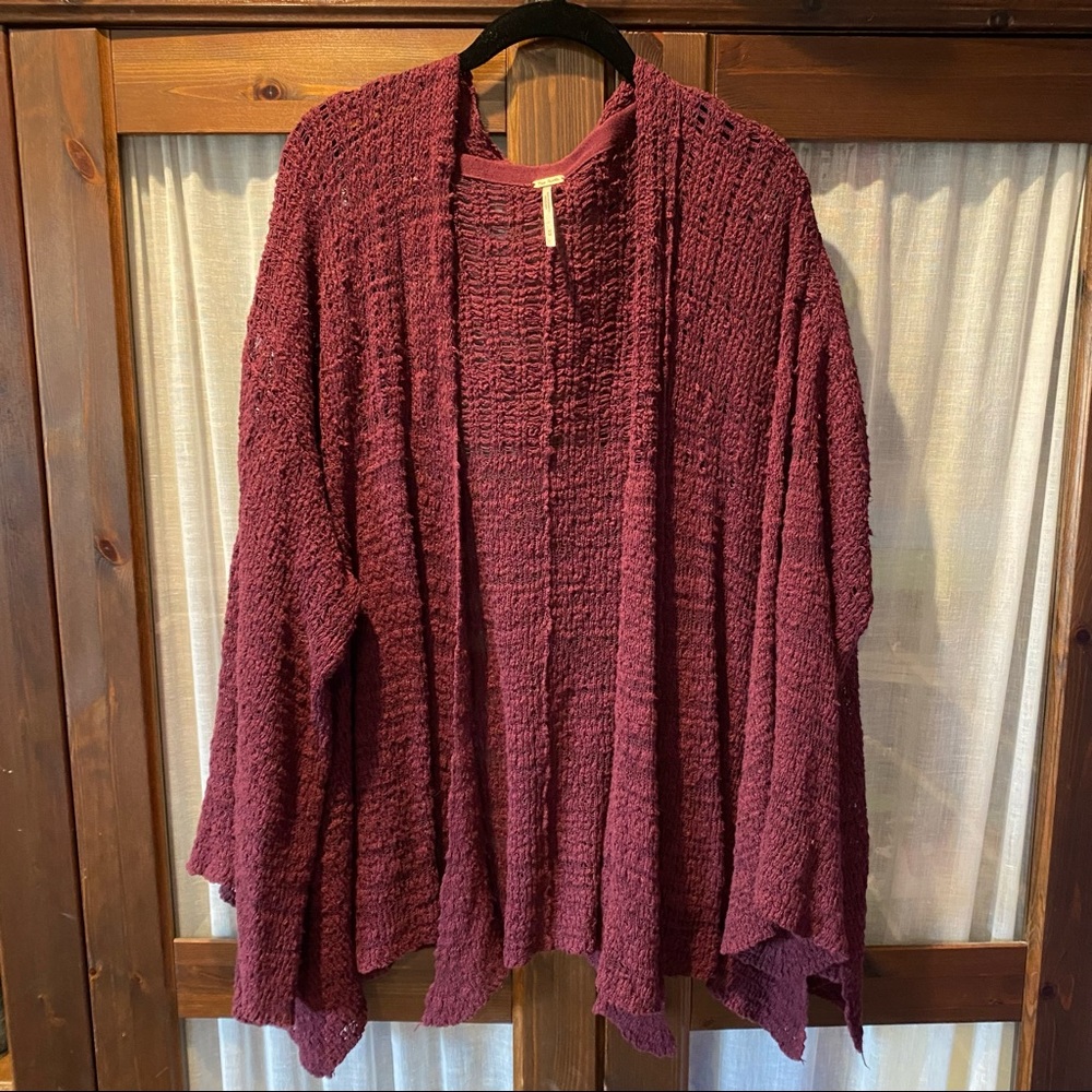 Free people light weight open front cardigan